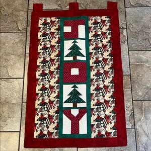 Homemade Christmas quilted wall hanging